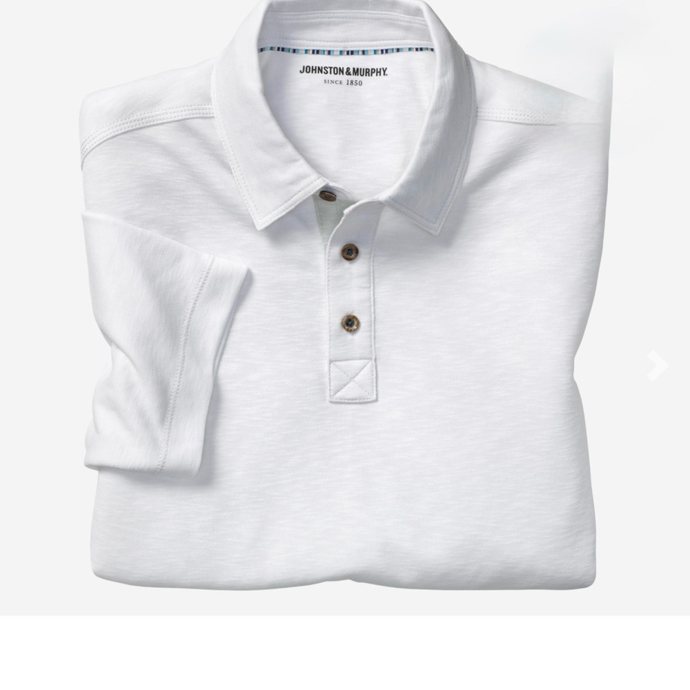 JOHNSTON & MURPHY Slub Polo Size XXL (70% Modal)